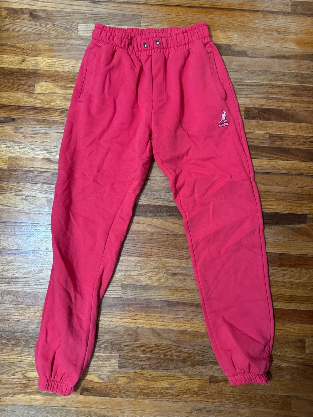 Kangol Men's Bright Red Fleece Joggers